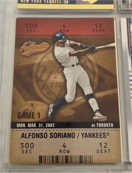 2003 Fleer Authentix #24 Alfonso Soriano — front