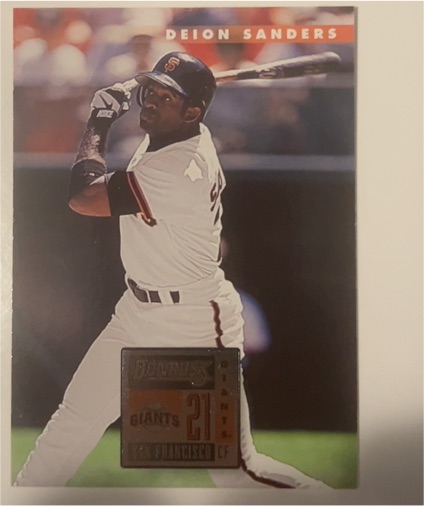 1996 Donruss #405 Deion Sanders San Francisco Giants — front