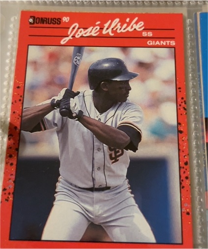 1990 Donruss #335 Jose Uribe — front