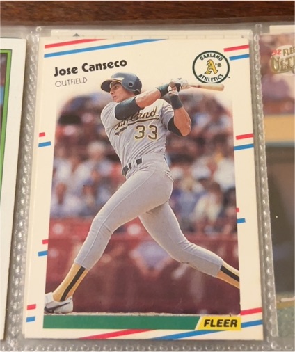 1988 Fleer #276 Jose Canseco — front