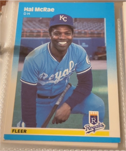 1987 Fleer #375 Hal McRae — front