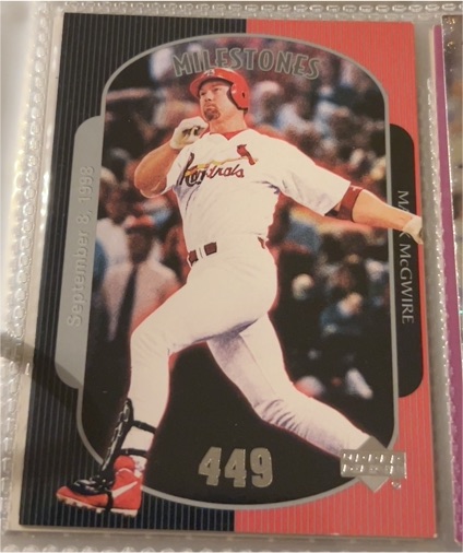 1999 Upper Deck Mark McGwire 500 Milestones #24 Mark McGwire — front