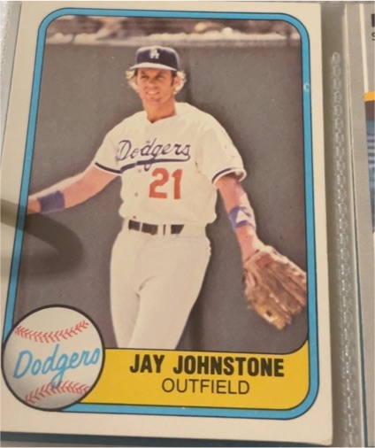 1981 Fleer #128 Jay Johnstone Los Angeles Dodgers — front