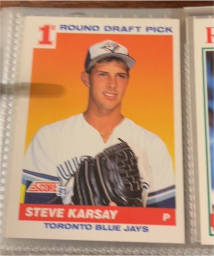 1991 Score #675 Steve Karsay — front