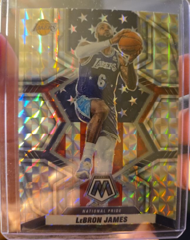 2021-22 Panini Mosaic #246 LeBron James National Pride — front