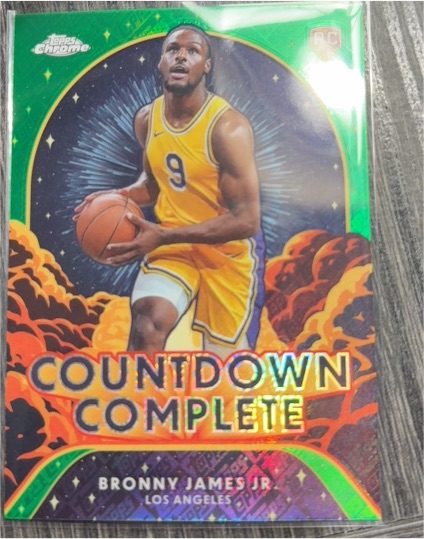 2024-25 Topps Chrome #CC-25 Bronny James Jr. Countdown Complete Rookie — front