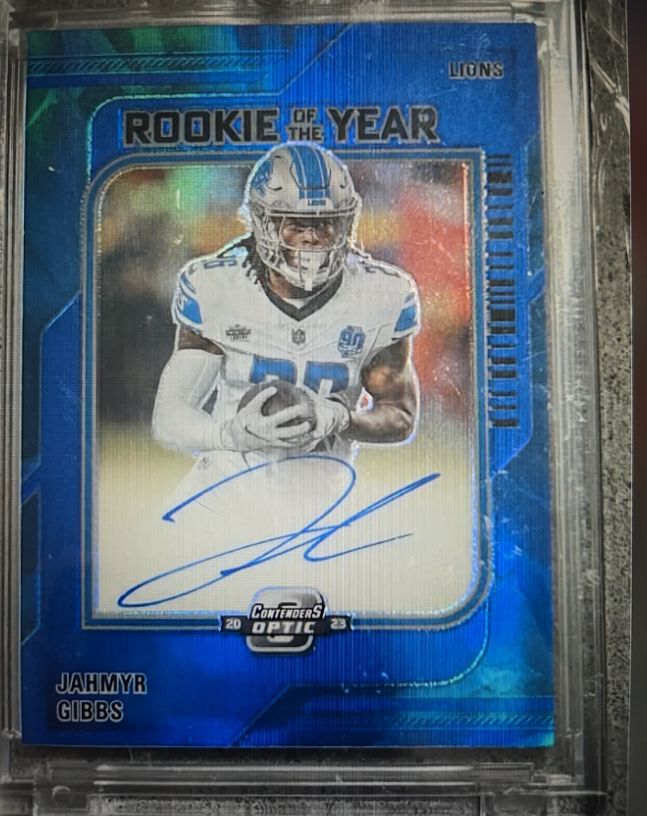 2023 Panini Contenders Optic Rookie of the Year #ROY-JG Jahmyr Gibbs — front