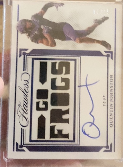 2023 Panini Flawless #GO FROGS Quentin Johnston — front