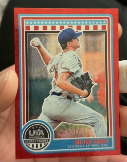 2025 Panini Stars and Stripes USA Baseball #88 Miller Green — front