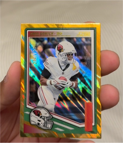 2025 Score #229 Greg Dortch Gold Lava Arizona Cardinals — front