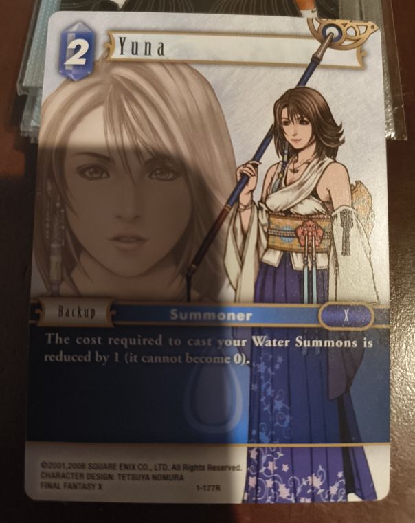 Final Fantasy TCG Opus 1 #1-177R Yuna — front