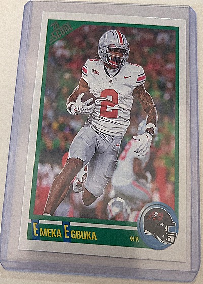 2025 Panini Score Football #8 Emeka Egbuka Anniversary Rookie — front