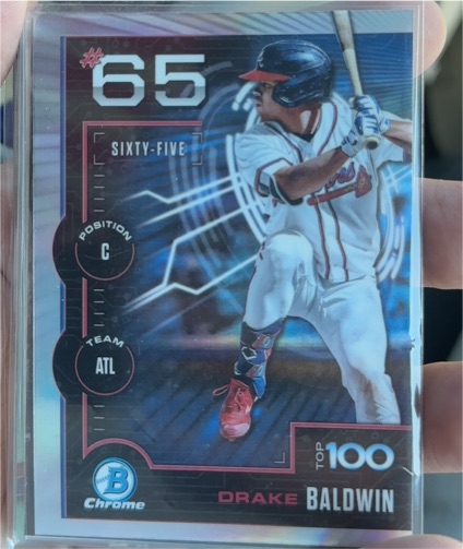 2025 Bowman Chrome Top 100 #BTP-65 Drake Baldwin — front