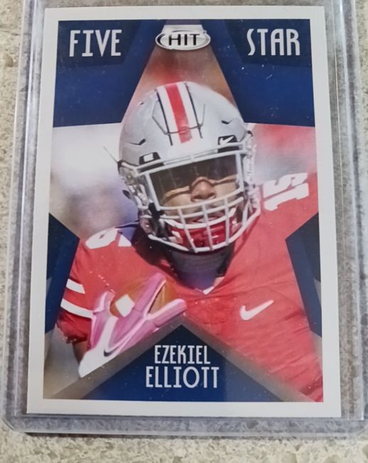 2016 SAGE Hit Five Star #127 Ezekiel Elliott — front