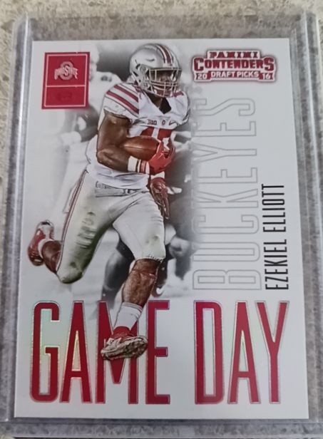 2016 Panini Contenders Draft Picks #5 Ezekiel Elliott Game Day Tickets Rookie — front