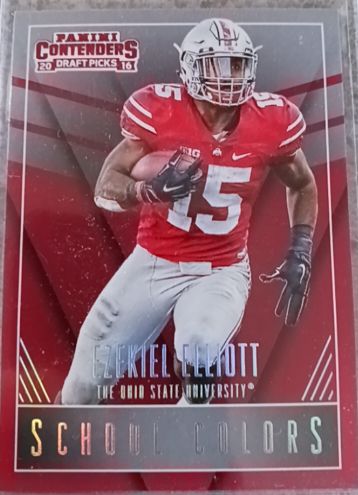 2016 Panini Contenders Draft Picks #5 Ezekiel Elliott School Colors — front