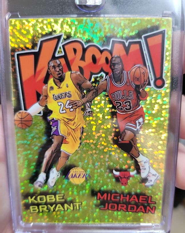 KABOOM! Kobe Bryant & Michael Jordan Basketball Card — front
