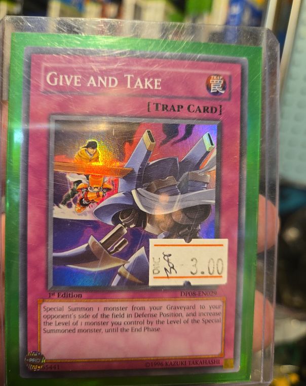 1996 Yu-Gi-Oh! DP08-EN029 Give and Take — front