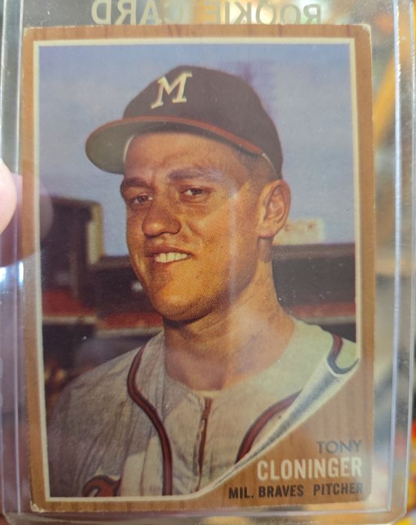 1962 Topps #63 Tony Cloninger — front