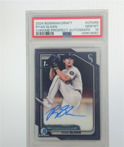 2024 Bowman Draft #CPARS Ryan Sloan Chrome Prospect Autograph — front