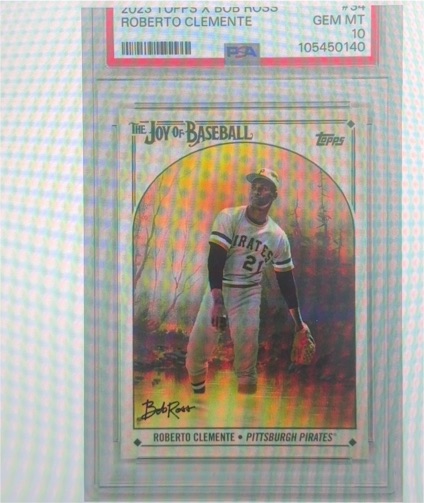 2023 Topps X Bob Ross The Joy of Baseball #34 Roberto Clemente — front