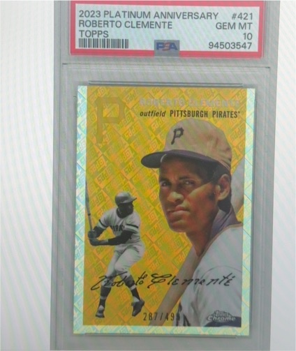 2023 Topps Chrome Platinum Anniversary #421 Roberto Clemente — front