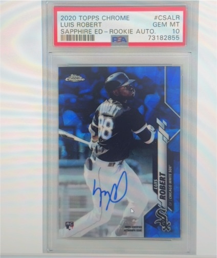 2020 Topps Chrome #CSALR Luis Robert Sapphire Edition Rookie Auto — front