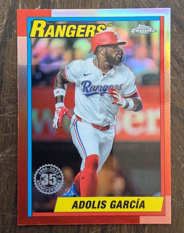 2025 Topps Chrome 35th Anniversary #90CB-4 Adolis García — front