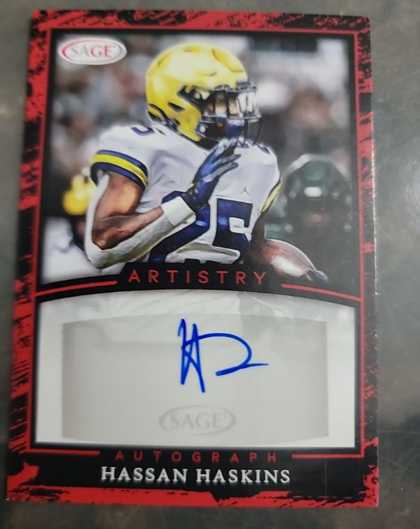 2022 Sage Artistry Autograph Hassan Haskins — front
