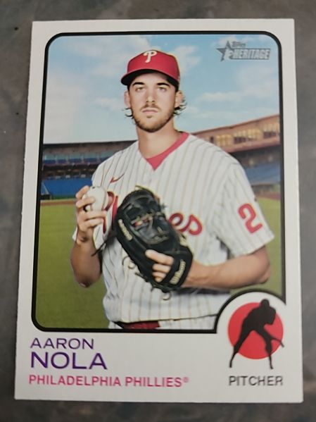 2022 Topps Heritage #319 Aaron Nola — front