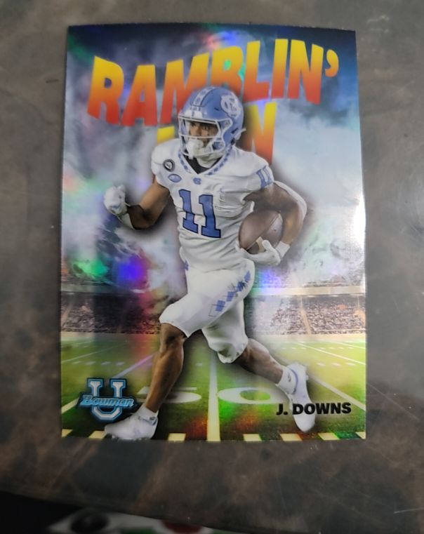 2022 Bowman University Chrome Ramblin' Man #RM-10 Josh Downs — front