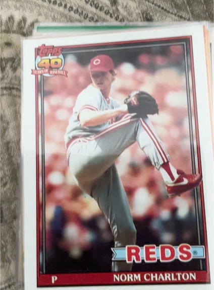 1991 Topps 40 Years of Baseball #40 Norm Charlton — front