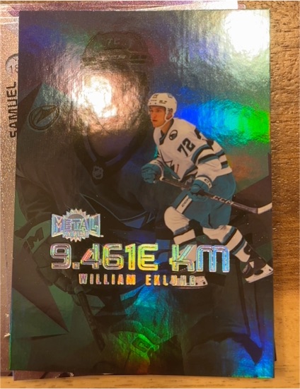 2023-24 SkyBox Metal Universe 9.461e KM #LY-18 William Eklund — front