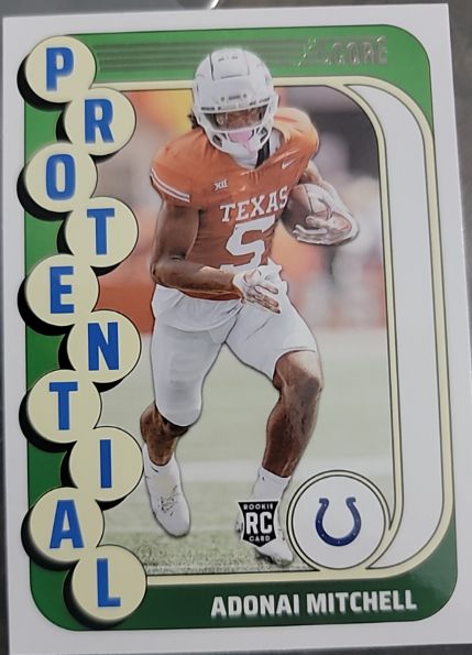 2024 Score #25 Adonai Mitchell Protential — front