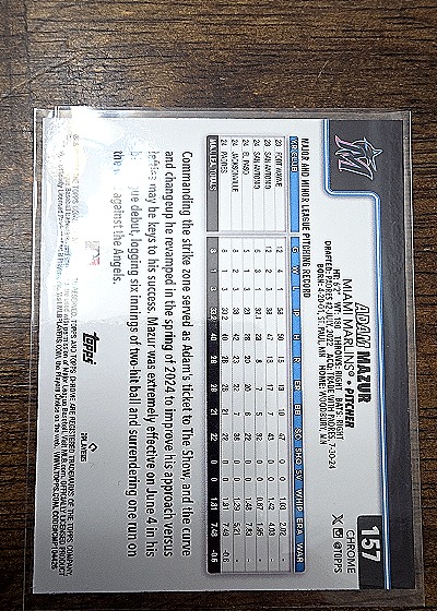 2025 Topps Chrome #157 Adam Mazur — back