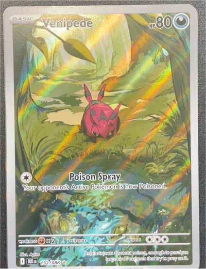 2025 Black Bolt #132 Venipede — front