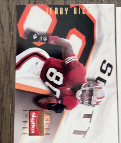 1995 SkyBox Premium #151 Jerry Rice / Darnay Scott — front