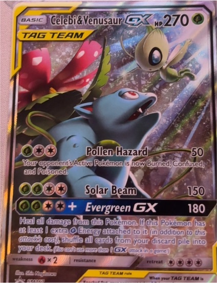 2019 Pokemon SM Black Star Promo #SM167 Celebi & Venusaur GX — front