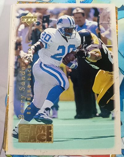 1996 Upper Deck #GF2 Barry Sanders Game Face — front
