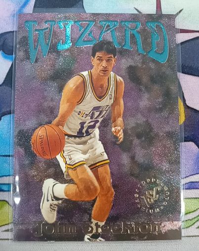 1995-96 Topps Stadium Club Wizard #W7 John Stockton — front