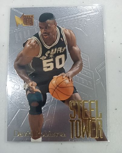 1995-96 Fleer Metal #8 David Robinson Steel Tower — front