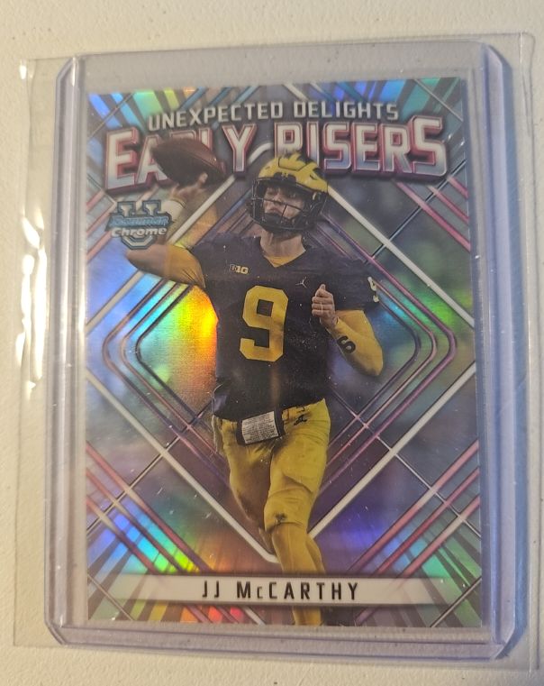 2023 Bowman University Chrome Unexpected Delights Early Risers #ER-3 JJ McCarthy — front