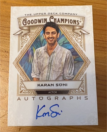 2025 Upper Deck Goodwin Champions #A-KS Karan Soni Auto Actor — front