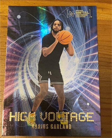 2023 Skybox Metal Universe Champions #HV-19 Darius Garland High Voltage — front