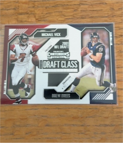 2024 Panini Contenders Historic Draft Class 2001 #19 Michael Vick / Drew Brees — front