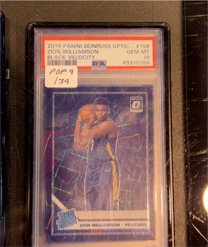 2019 Panini Donruss Optic #158 Zion Williamson Black Velocity — front