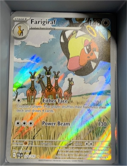 2023 Pokémon Paldea Evolved #228 Farigiraf Illustration Rare — front