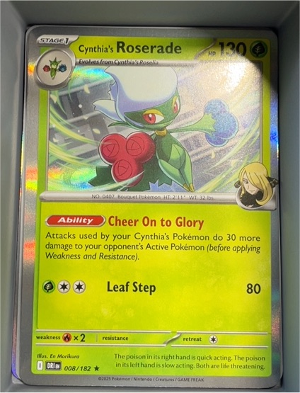 2025 Pokemon Scarlet & Violet Destined Rivals #008 Cynthia's Roserade — front
