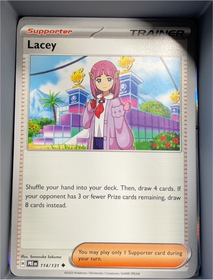 2025 Pokémon Prismatic Evolutions #114 Lacey — front