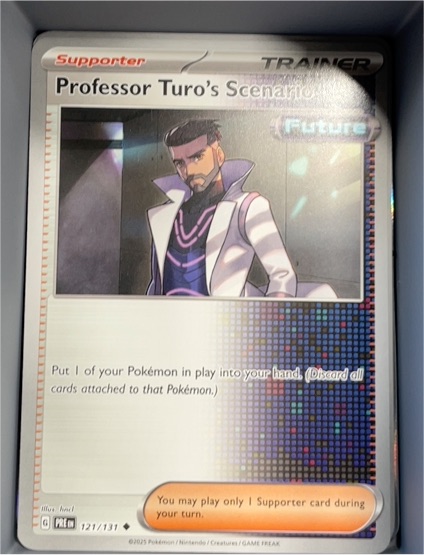 2025 Pokémon Prismatic Evolutions #121 Professor Turo's Scenario — front